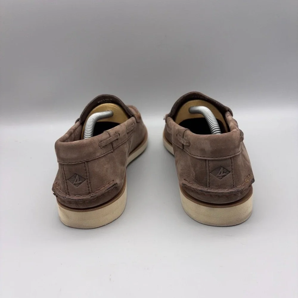 Sperry Penny Loafer Mens 8.5 Brown Leather Slip On Boat Shoe Casual Preppy